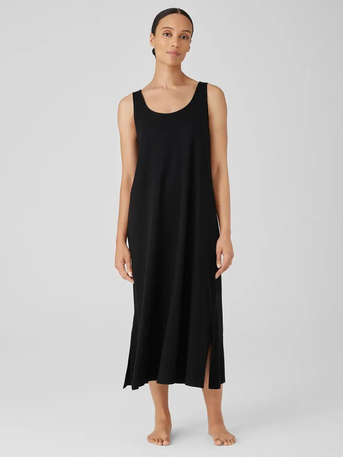 Women Eileen Fisher Sleepwear Organic Cotton Interlock Tank Sleep Dress Black Women Eileen Fisher Sleepwear Organic Cotton Interlock Tank Sleep Dress Black