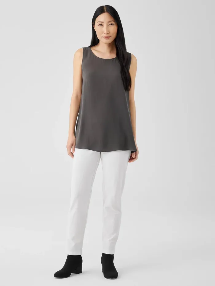 Women Eileen Fisher Sweaters and Cardigans Washable Stretch Crepe Pant White