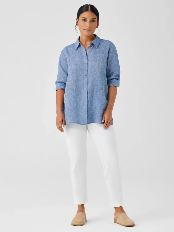 Women Eileen Fisher Sweaters and Cardigans Washable Stretch Crepe Pant White