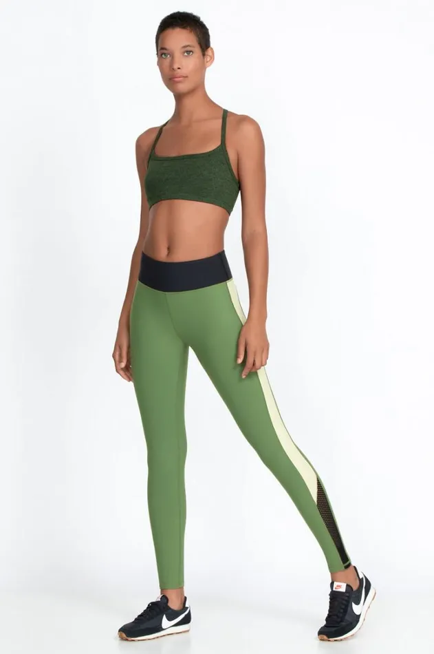 Women Endurance Mesh Inset Legging Bronze Green Johnny Was Active Women Endurance Mesh Inset Legging Bronze Green Johnny Was Active