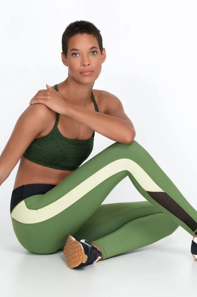 Women Endurance Mesh Inset Legging Bronze Green Johnny Was Active Women Endurance Mesh Inset Legging Bronze Green Johnny Was Active