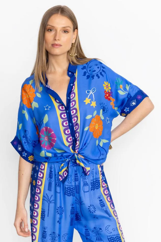 Women FERNANDA BUTTON DOWN SHIRT Niccola Johnny Was Tops