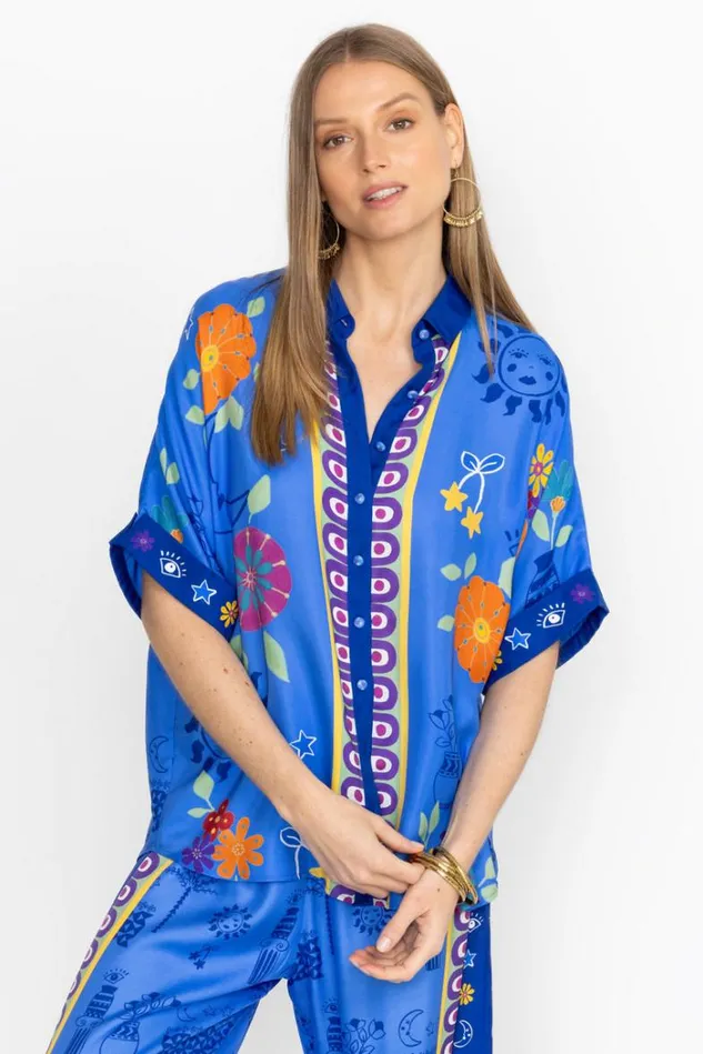 Women FERNANDA BUTTON DOWN SHIRT Niccola Johnny Was Tops