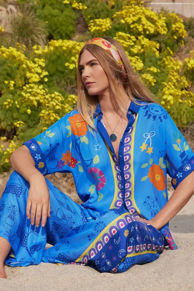 Women FERNANDA BUTTON DOWN SHIRT Niccola Johnny Was Tops