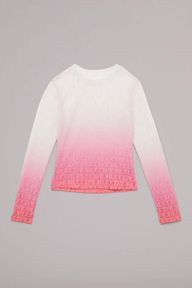 Women Fiorucci Dresses Monogram Logo Long Sleeve Top Pink Women Fiorucci Dresses Monogram Logo Long Sleeve Top Pink
