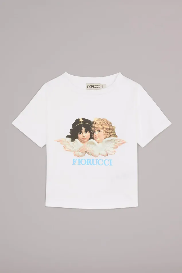 Women Fiorucci TShirts and Tops Angels Baby TShirt White Women Fiorucci TShirts and Tops Angels Baby TShirt White
