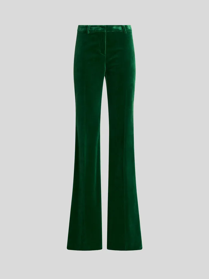 Women Flared Velvet Trousers Etro Trousers