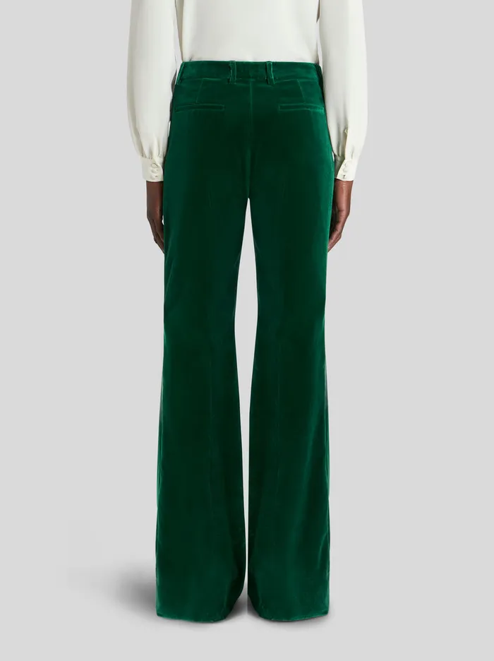 Women Flared Velvet Trousers Etro Trousers