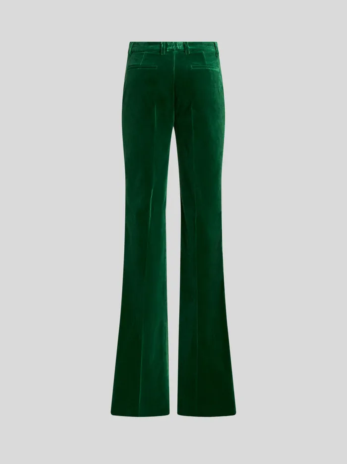 Women Flared Velvet Trousers Etro Trousers