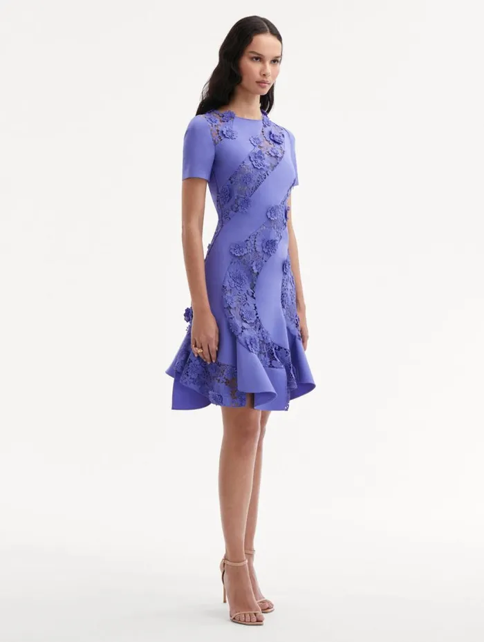 Women Floral Guipure Asymmetrical Dress Crocus Oscar De La Renta Dresses Women Floral Guipure Asymmetrical Dress Crocus Oscar De La Renta Dresses