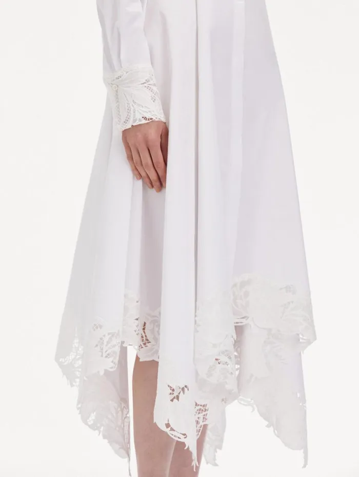 Women Floral Guipure Handkerchief Dress White Oscar De La Renta Dresses Women Floral Guipure Handkerchief Dress White Oscar De La Renta Dresses