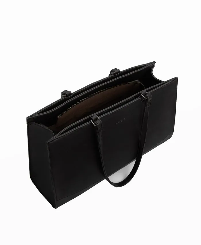 Women Fora Vegan Satchel 8211 Vintage Black Matt and Nat Shoulder Bags