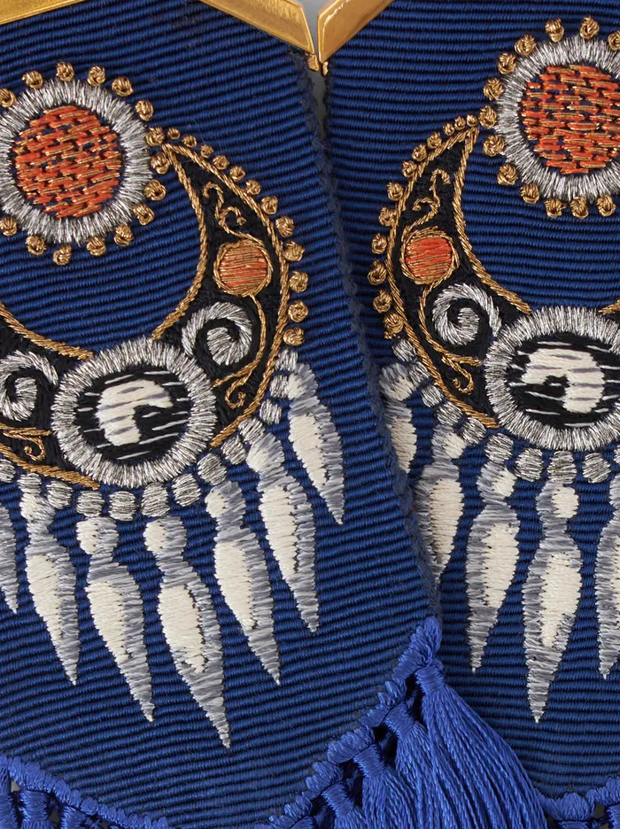 Women Fringed Pendant Earrings Etro Fashion Jewellery