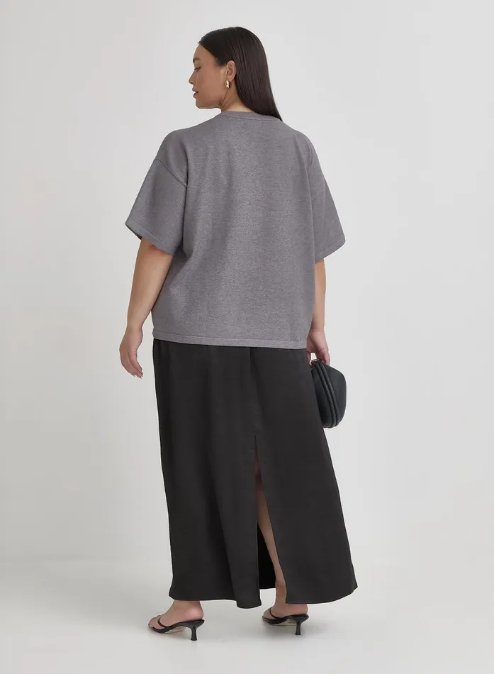 Women Grey Plus Size Paris Slogan TShirt Abeba 4th and Reckless Plus Size