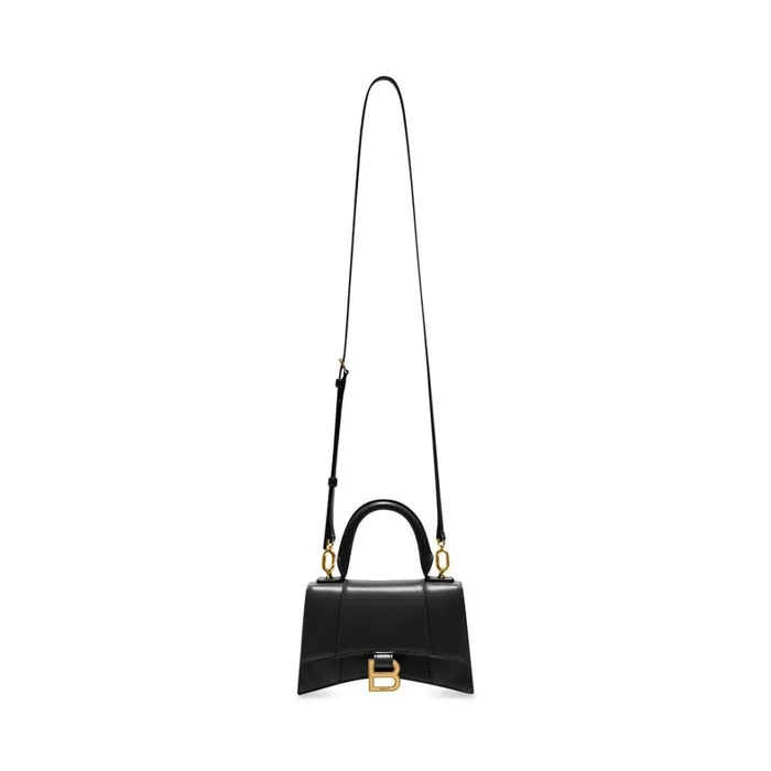 Women Handbags Balenciaga Hourglass Xs Handbag Box In Black