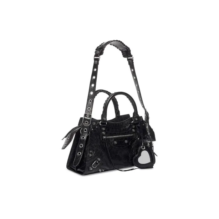 Women Handbags Balenciaga Neo Cagole City Small Handbag In Black