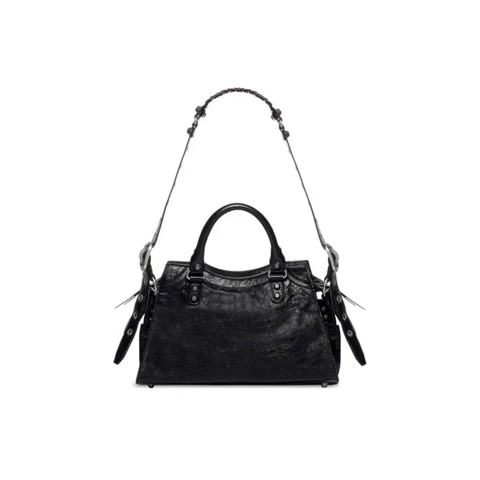 Women Handbags Balenciaga Neo Cagole City Small Handbag In Black