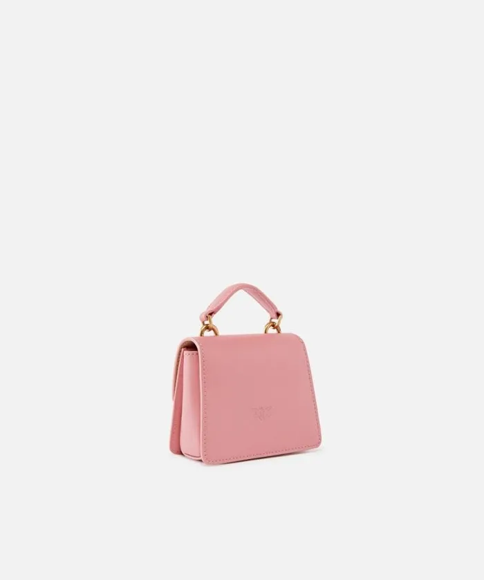 Women Handbags Pinko Micro LoveBag One Top Handle Light Peach Flowerantiquegold Women Handbags Pinko Micro LoveBag One Top Handle Light Peach Flowerantiquegold