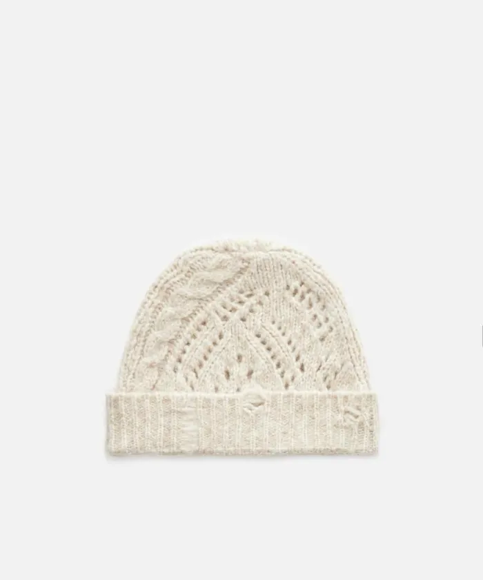 Women Hats Pinko Mixedstitch Woolblend Beanie Greydove Women Hats Pinko Mixedstitch Woolblend Beanie Greydove