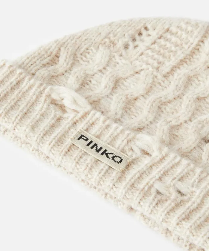 Women Hats Pinko Mixedstitch Woolblend Beanie Greydove Women Hats Pinko Mixedstitch Woolblend Beanie Greydove