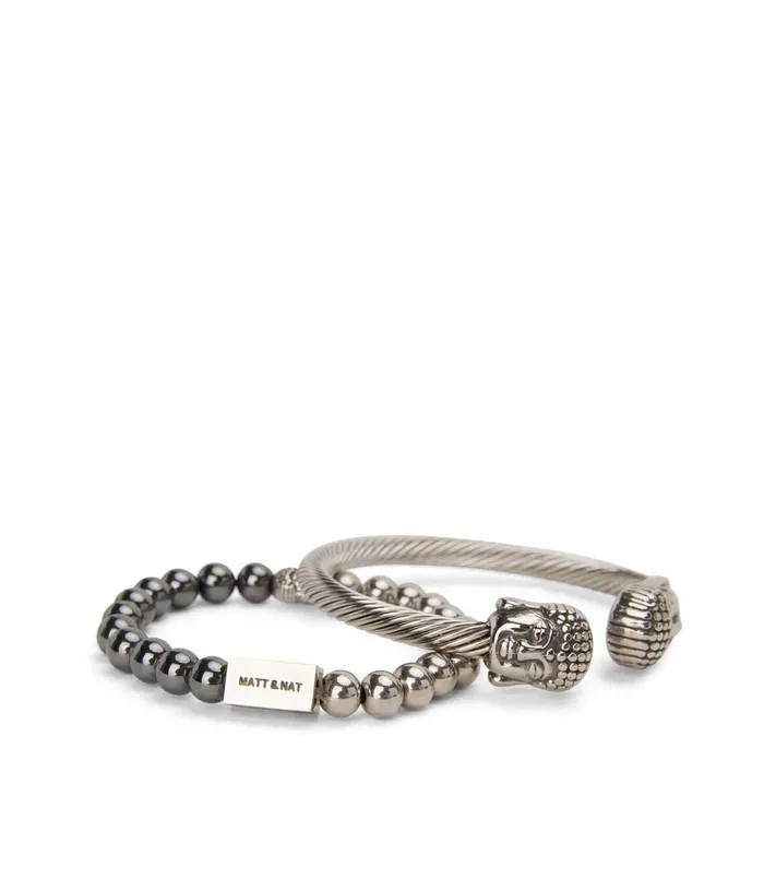 Women Healing 8211 Stainless Steel Bracelet Grey Matt and Nat Bracelets