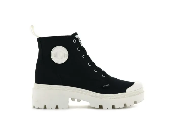 Women Heel Boots PALLADIUM PALLABASE TWILL Black