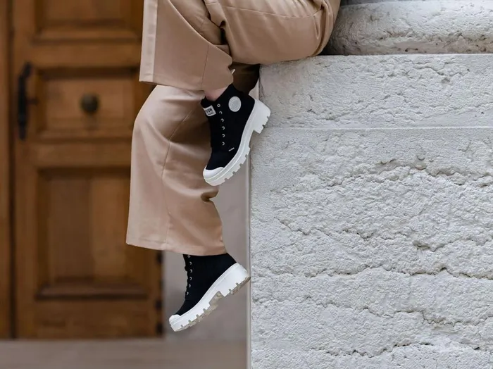 Women Heel Boots PALLADIUM PALLABASE TWILL Black Women Heel Boots PALLADIUM PALLABASE TWILL Black