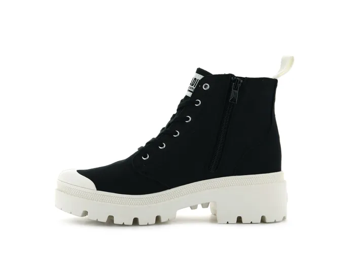Women Heel Boots PALLADIUM PALLABASE TWILL Black Women Heel Boots PALLADIUM PALLABASE TWILL Black