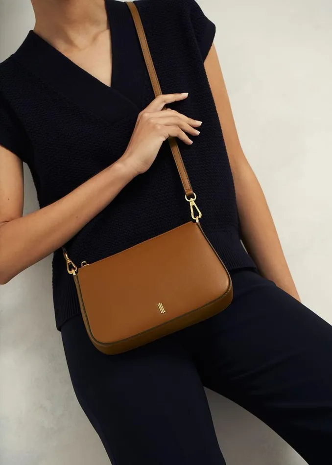 Women HOBBS Bags Briella Leather Crossbody Bag Tan
