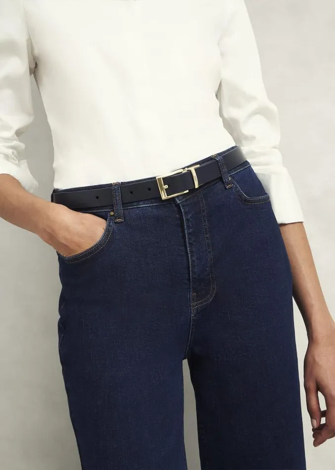 Women HOBBS Belts Pauline Reversible Hip Belt Navy Red