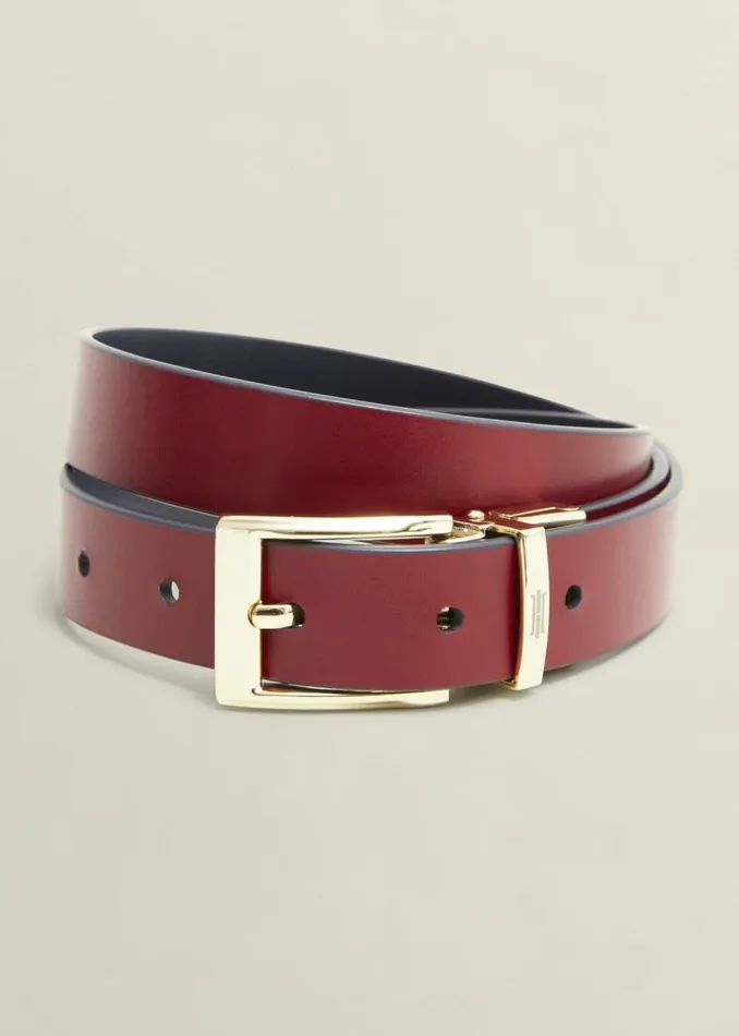 Women HOBBS Belts Pauline Reversible Hip Belt Navy Red
