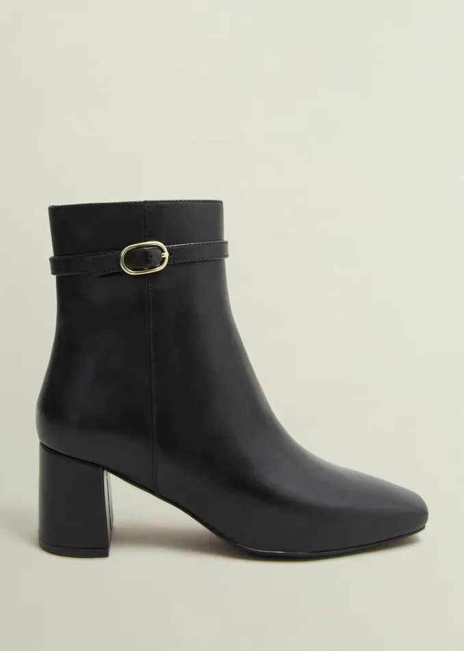 Women HOBBS Boots Gabriella Leather Ankle Boots Black