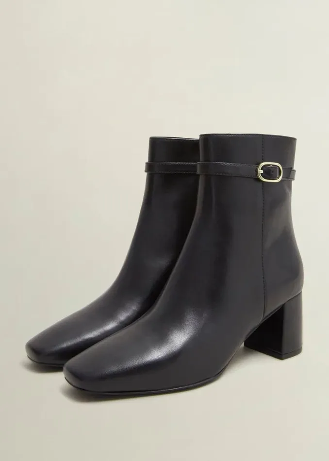 Women HOBBS Boots Gabriella Leather Ankle Boots Black