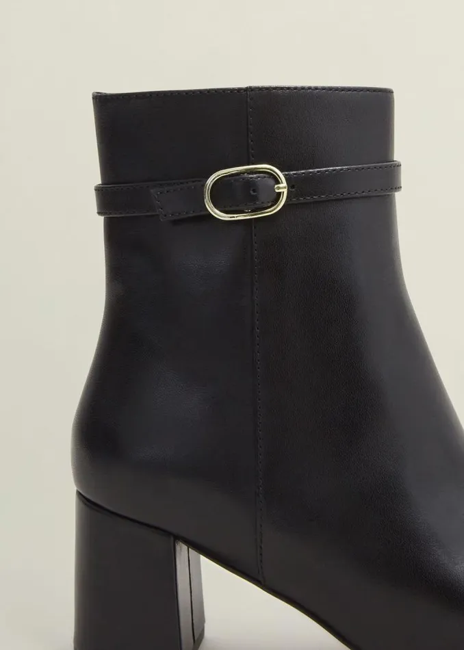 Women HOBBS Boots Gabriella Leather Ankle Boots Black