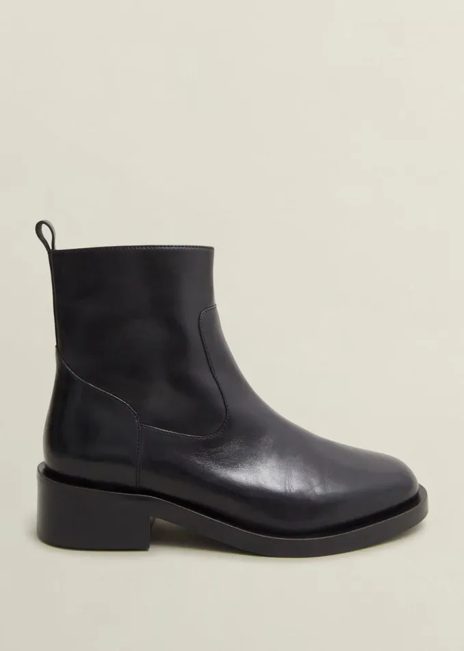 Women HOBBS Boots Georgie Leather Ankle Boots Black