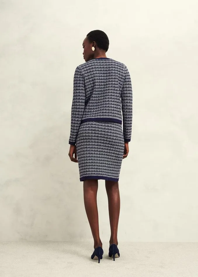 Women HOBBS Coats and Jackets Audra Knitted Jacket Midnight Ivory