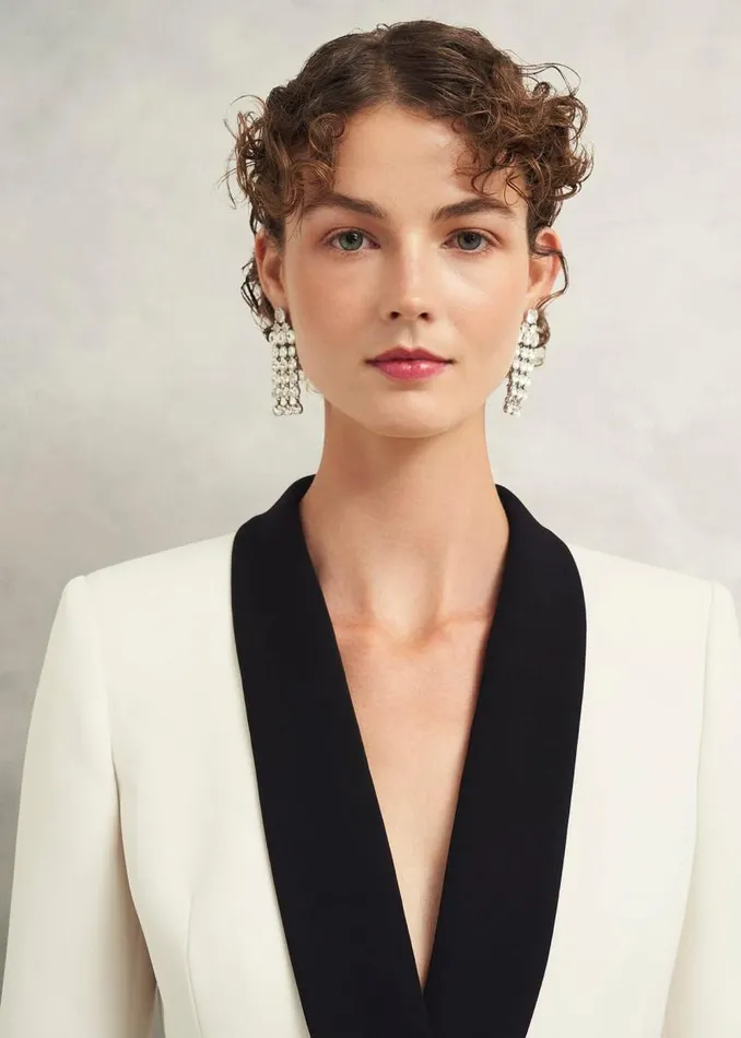 Women HOBBS Coats and Jackets Charlecote Jacket Ivory Black