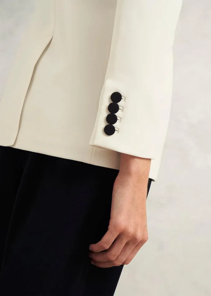 Women HOBBS Coats and Jackets Charlecote Jacket Ivory Black