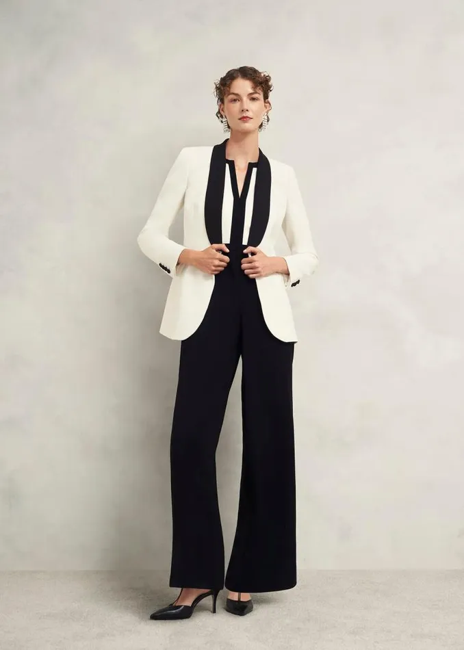 Women HOBBS Coats and Jackets Charlecote Jacket Ivory Black