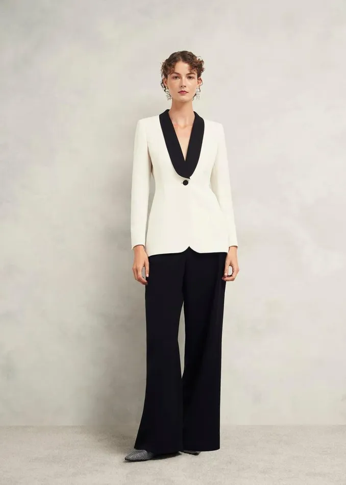 Women HOBBS Coats and Jackets Charlecote Jacket Ivory Black