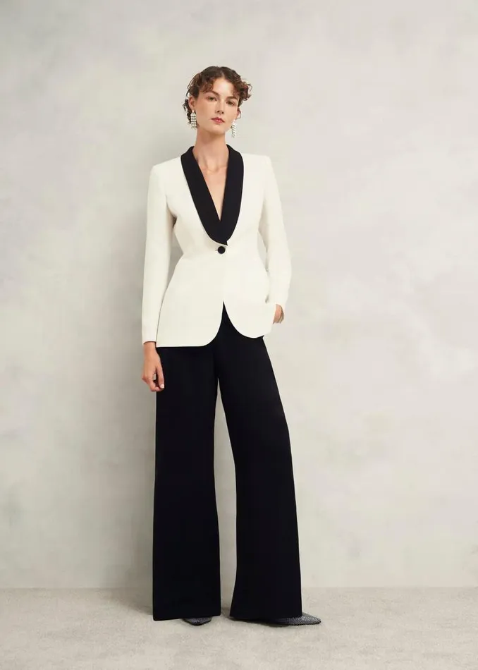 Women HOBBS Coats and Jackets Charlecote Jacket Ivory Black