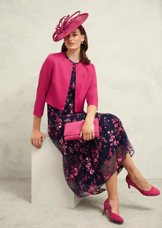 Women HOBBS Coats and Jackets Elize Jacket Zinnia Pink