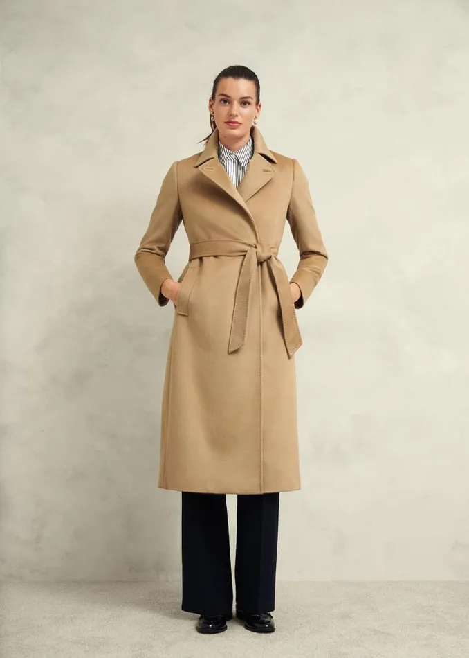 Women HOBBS Coats and Jackets Livia Wool Coat Hobbs Camel