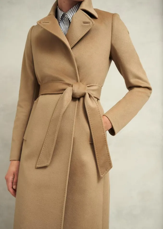 Women HOBBS Coats and Jackets Livia Wool Coat Hobbs Camel