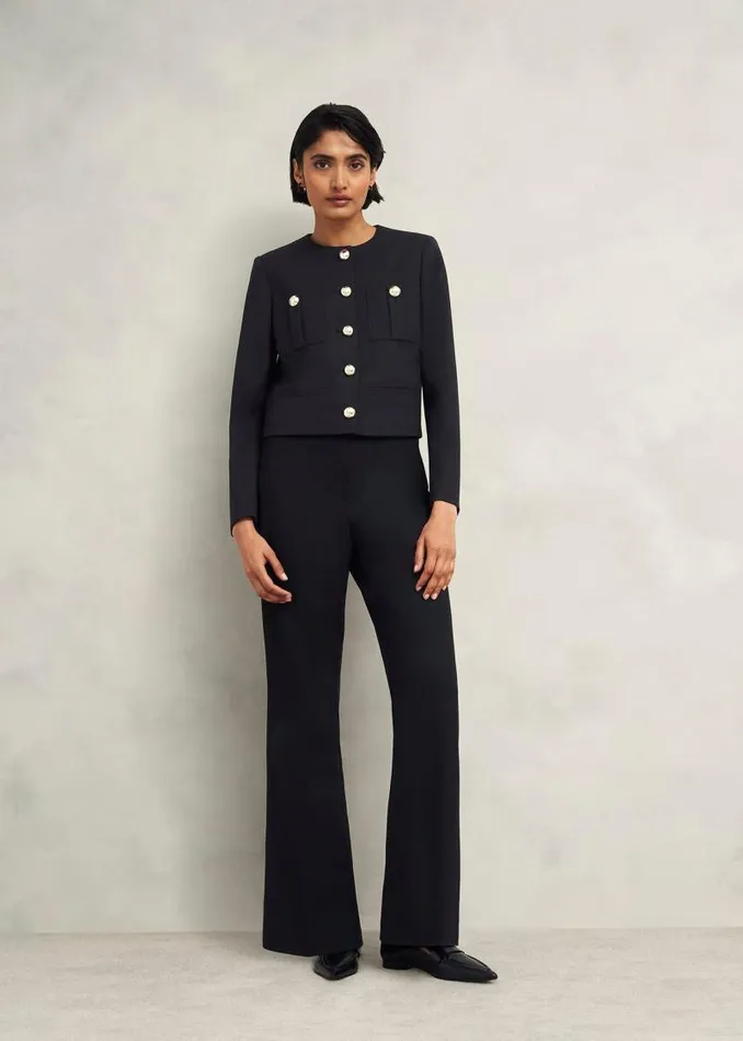 Women HOBBS Coats and Jackets Sinclair Jacket With Wool Black