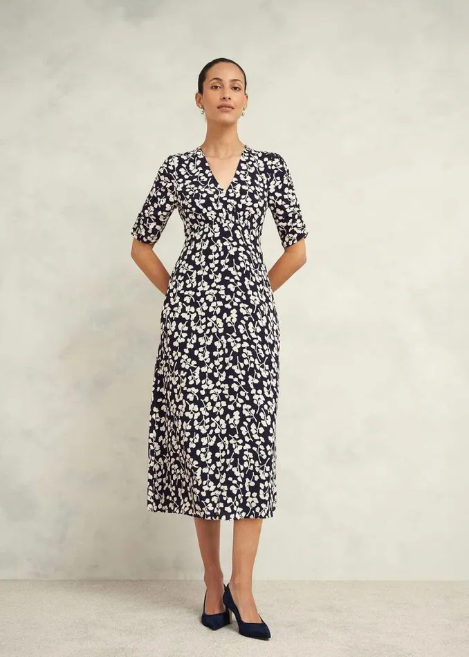Women HOBBS Dresses and Jumpsuits Bonnie Dress Navy Cream
