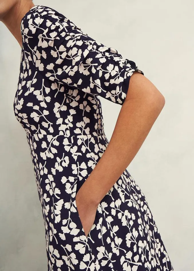 Women HOBBS Dresses and Jumpsuits Bonnie Dress Navy Cream