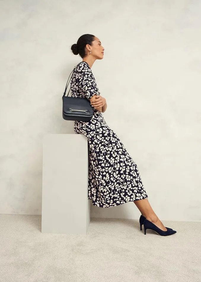 Women HOBBS Dresses and Jumpsuits Bonnie Dress Navy Cream