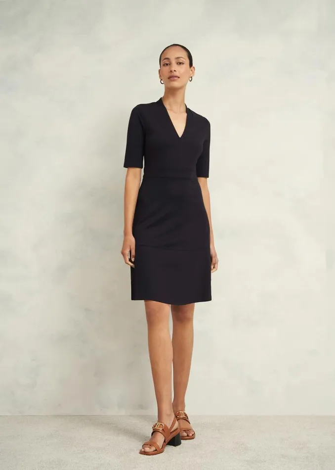 Women HOBBS Dresses and Jumpsuits Emilia Ponte Dress Navy