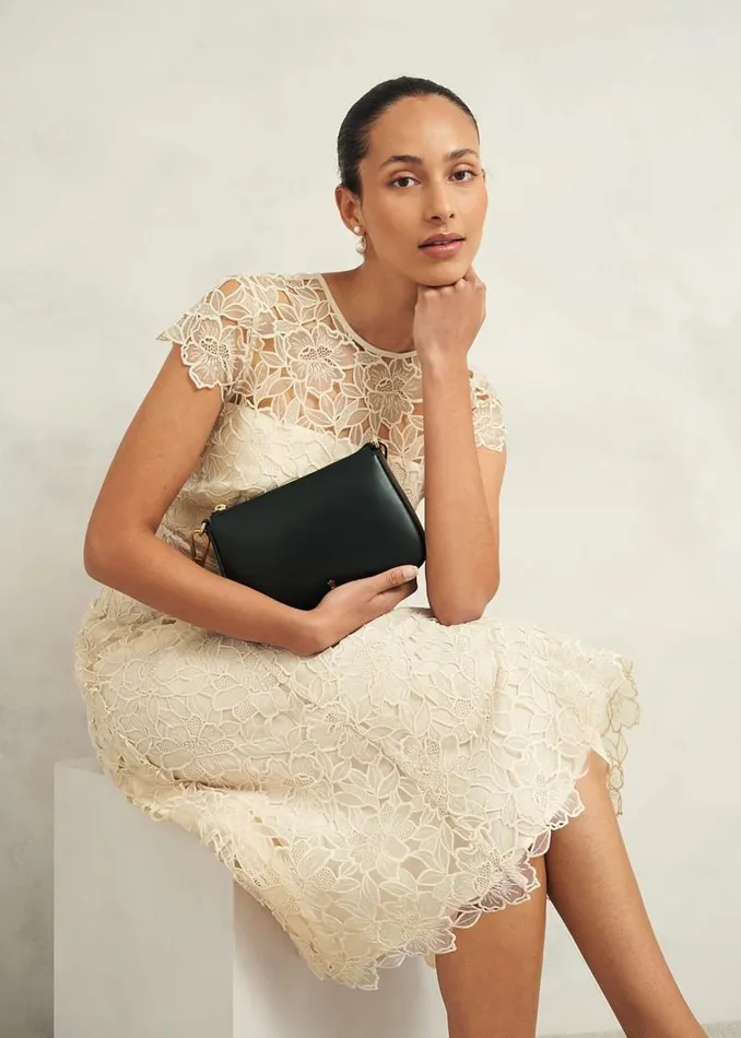 Women HOBBS Dresses and Jumpsuits Johanna Lace Dress Oyster